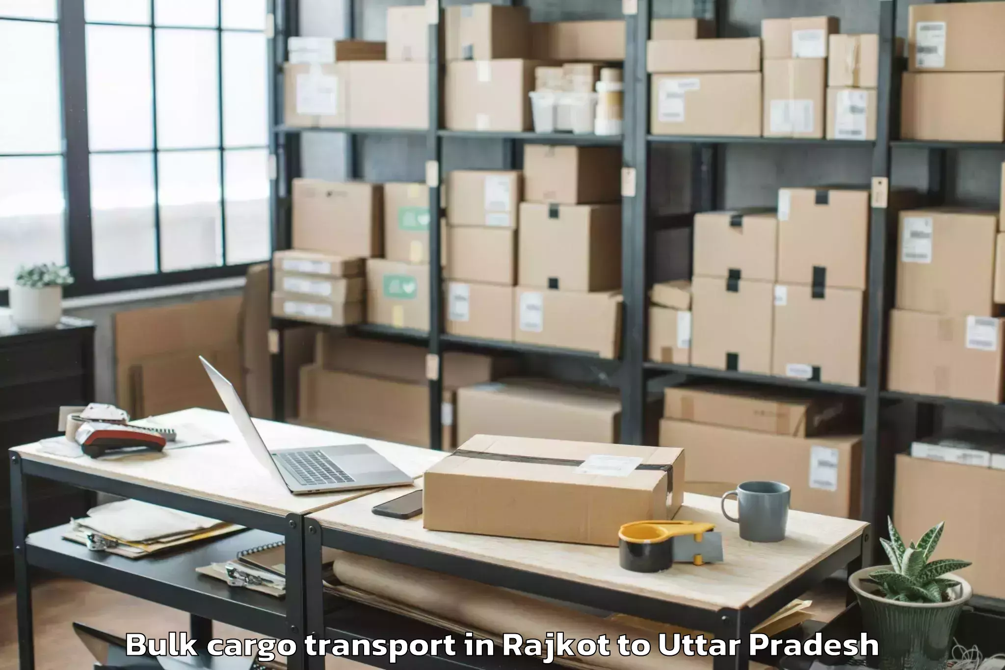 Book Your Rajkot to Maudaha Bulk Cargo Transport Today